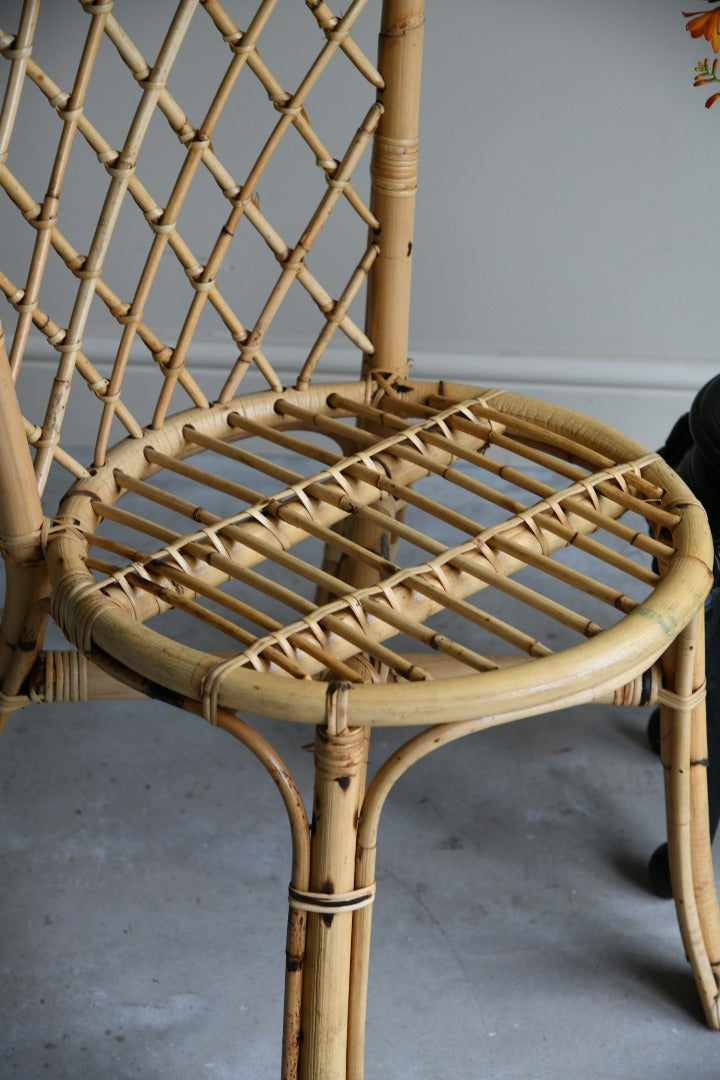 Single Retro Cane Dining Chair