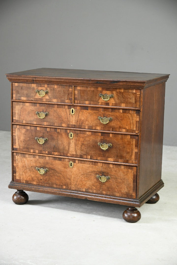 Early 18th Century Walnut & Oak Chest of Drawers