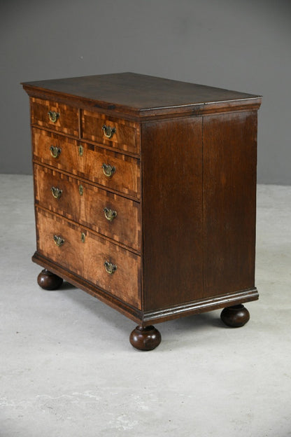 Early 18th Century Walnut & Oak Chest of Drawers