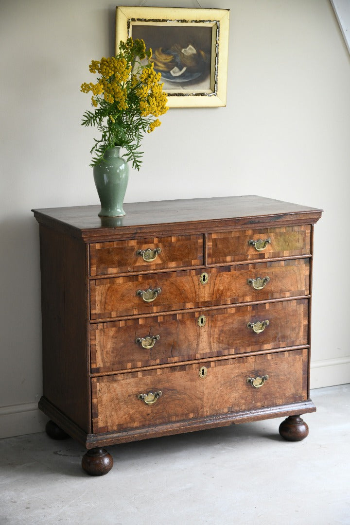 Early 18th Century Walnut & Oak Chest of Drawers