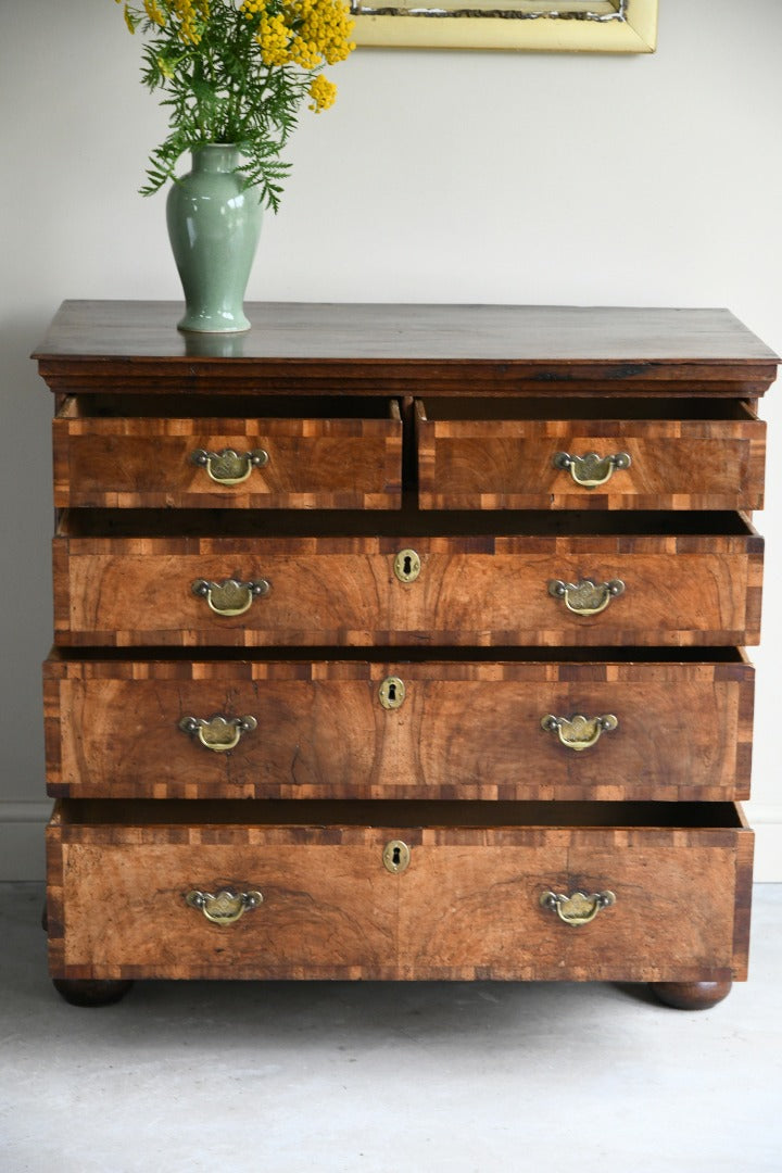 Early 18th Century Walnut & Oak Chest of Drawers