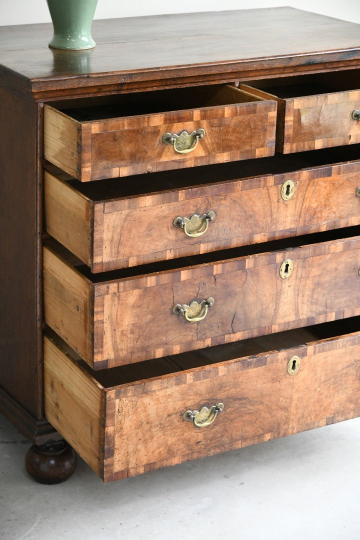Early 18th Century Walnut & Oak Chest of Drawers