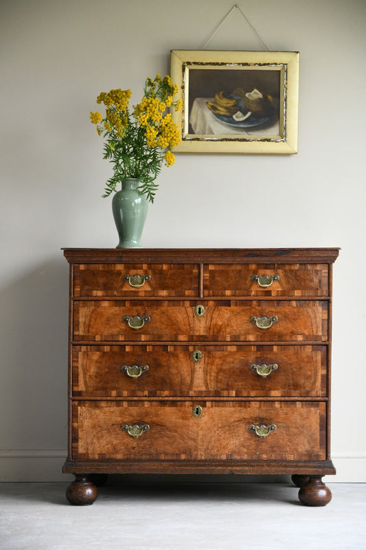 Early 18th Century Walnut & Oak Chest of Drawers