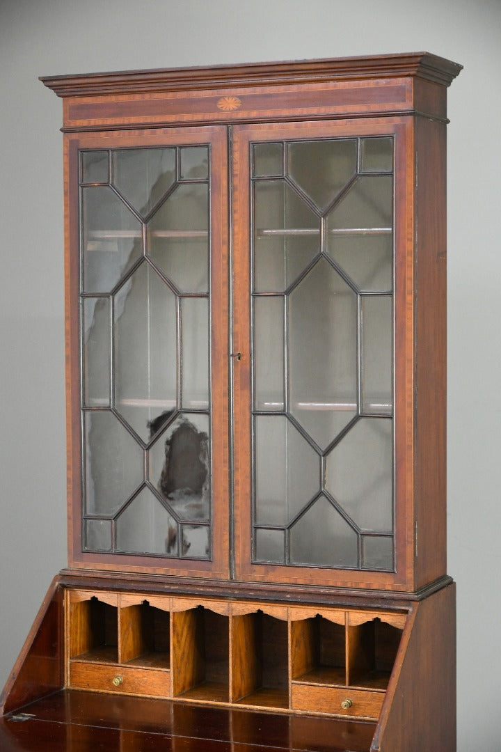Edwardian Antique Mahogany Glazed Bookcase