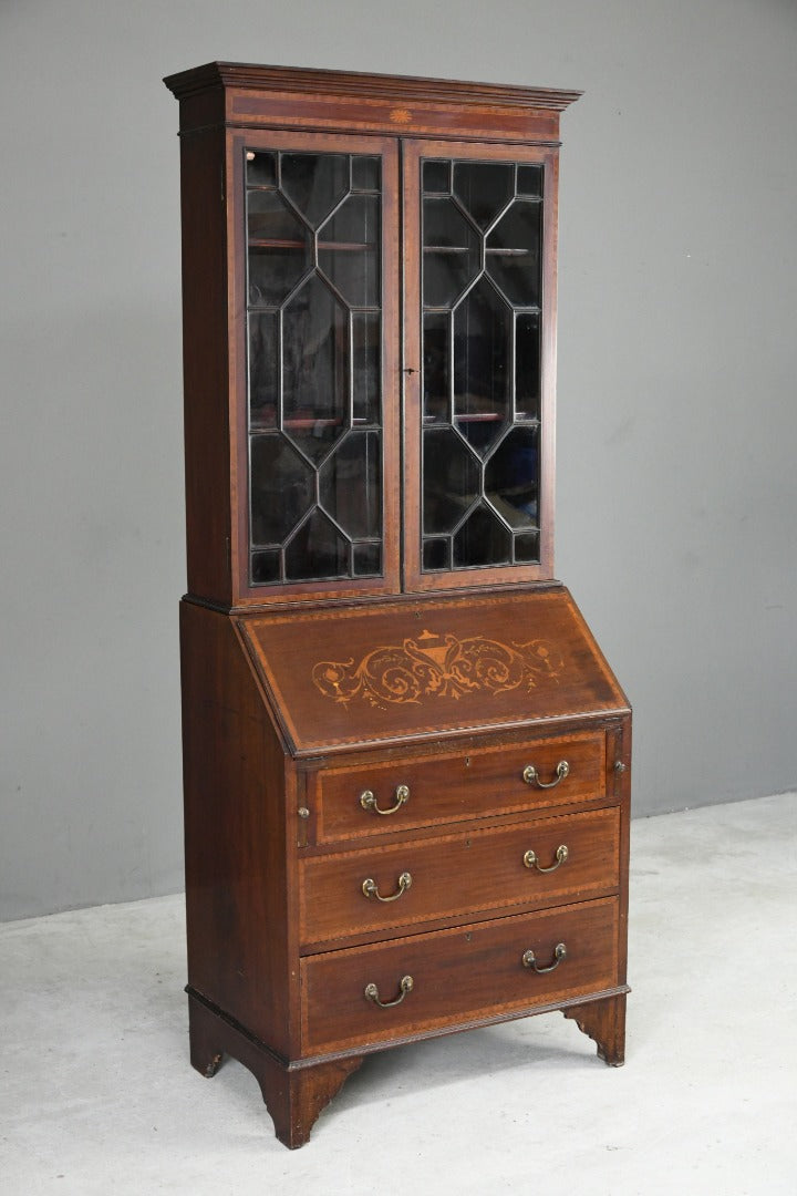 Edwardian Antique Mahogany Glazed Bookcase