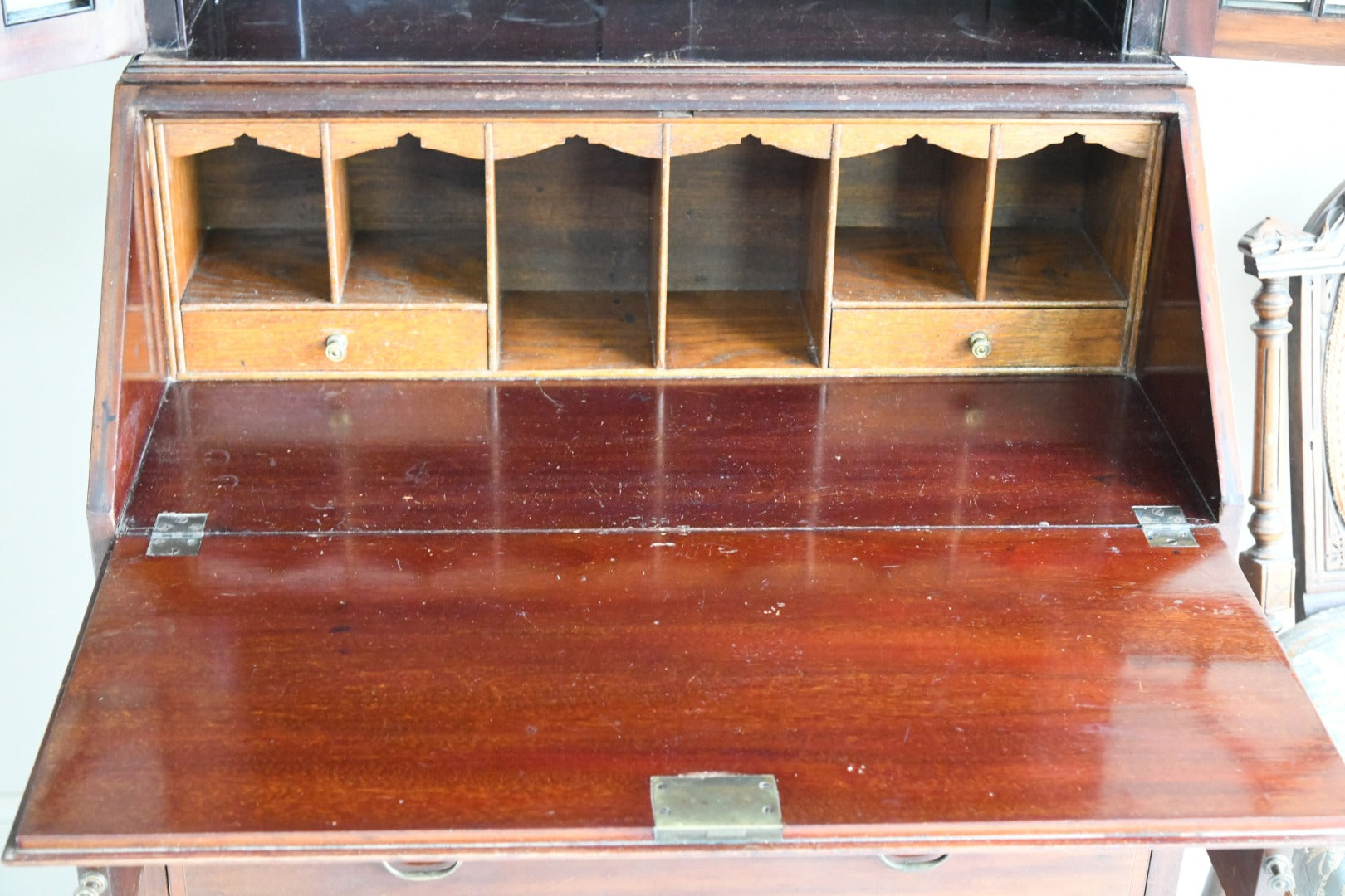Edwardian Antique Mahogany Glazed Bookcase