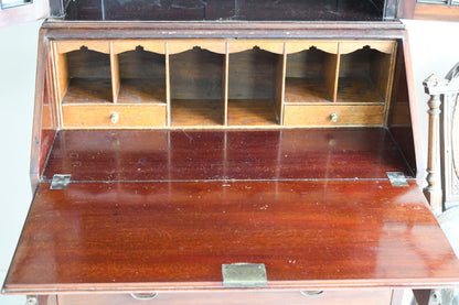 Edwardian Antique Mahogany Glazed Bookcase