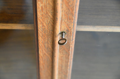 1930s Oak Art Deco Glazed Bookcase