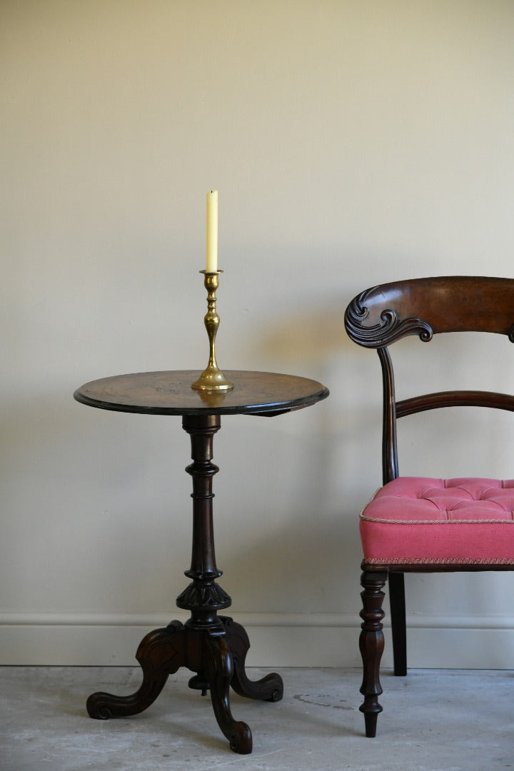 Ornate Victorian Inlaid Walnut Occasional Table