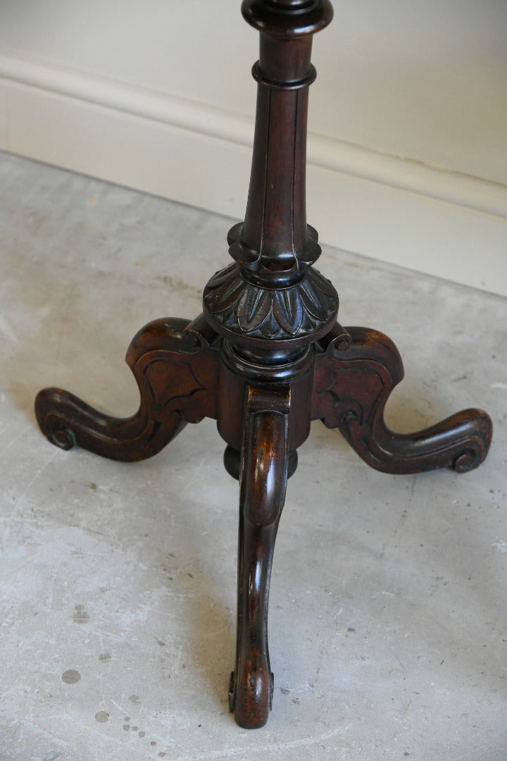 Ornate Victorian Inlaid Walnut Occasional Table