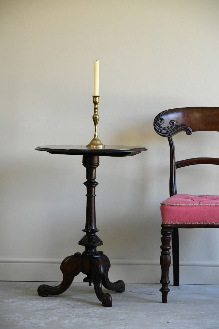 Ornate Victorian Inlaid Walnut Occasional Table