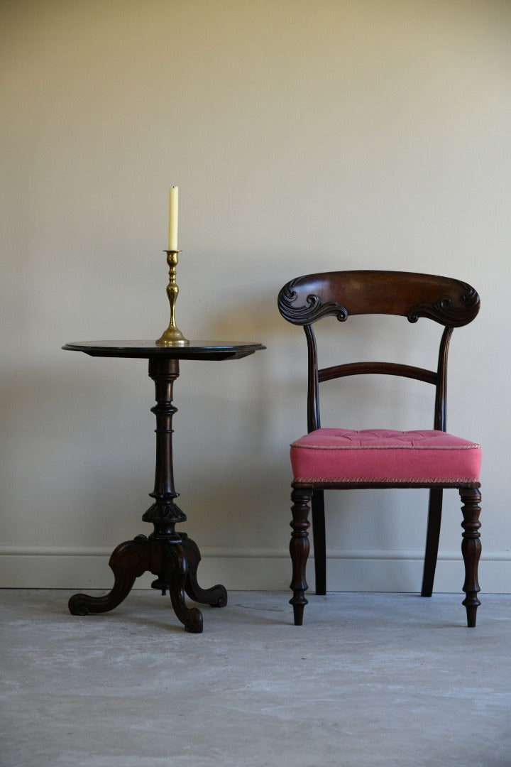 Ornate Victorian Inlaid Walnut Occasional Table