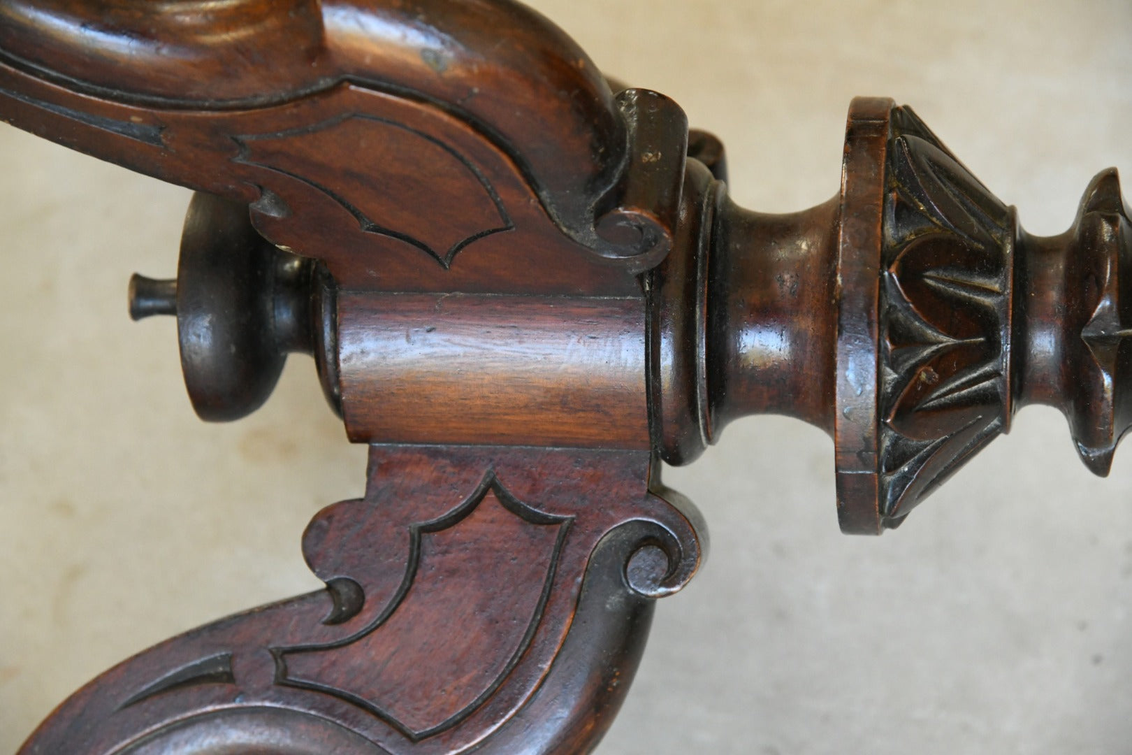 Ornate Victorian Inlaid Walnut Occasional Table