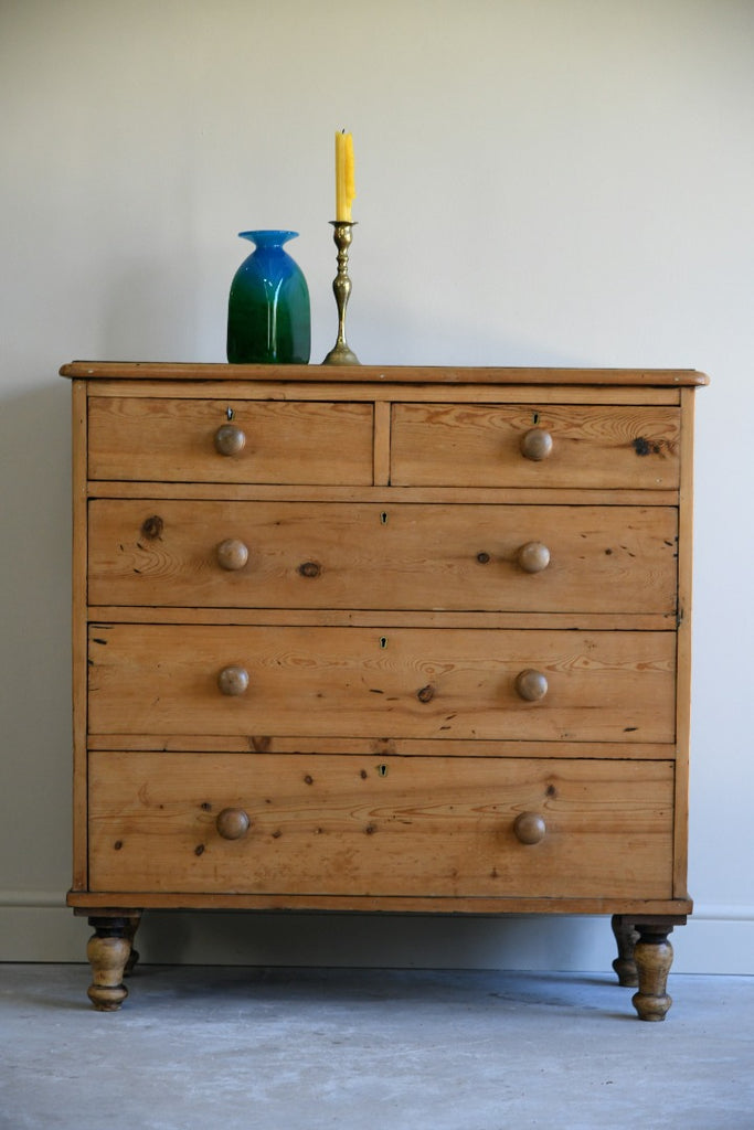 Antique Stripped Pine Chest of Drawers