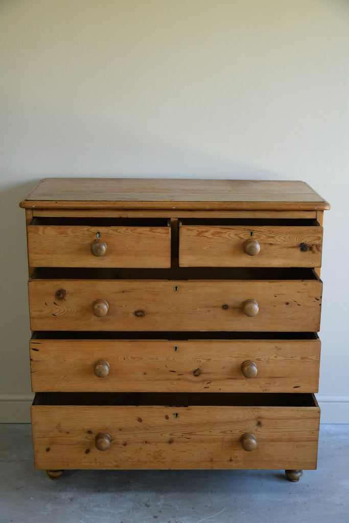 Antique Stripped Pine Chest of Drawers