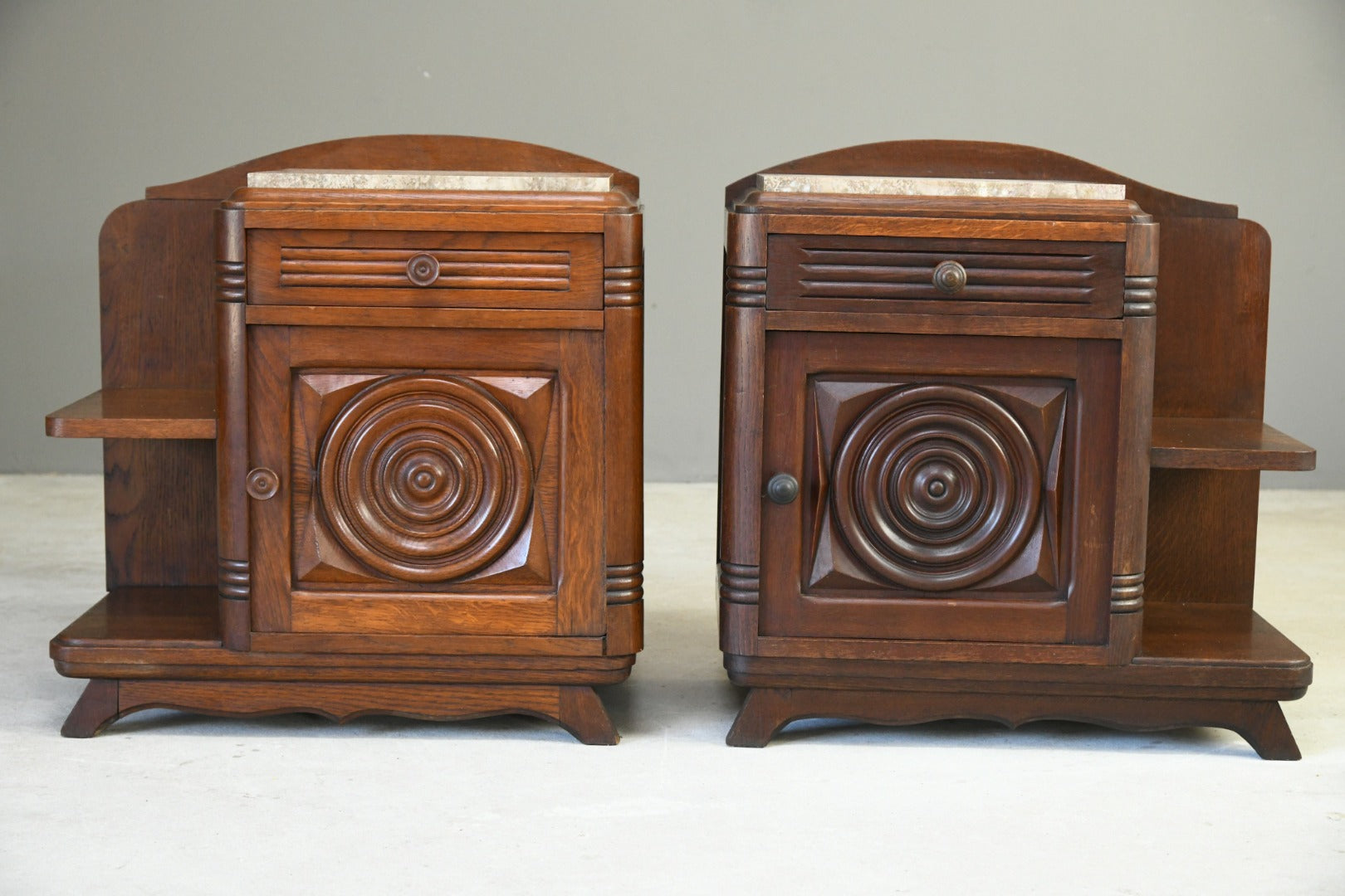 Early 20th Century Art Deco French Bedside Cabinets