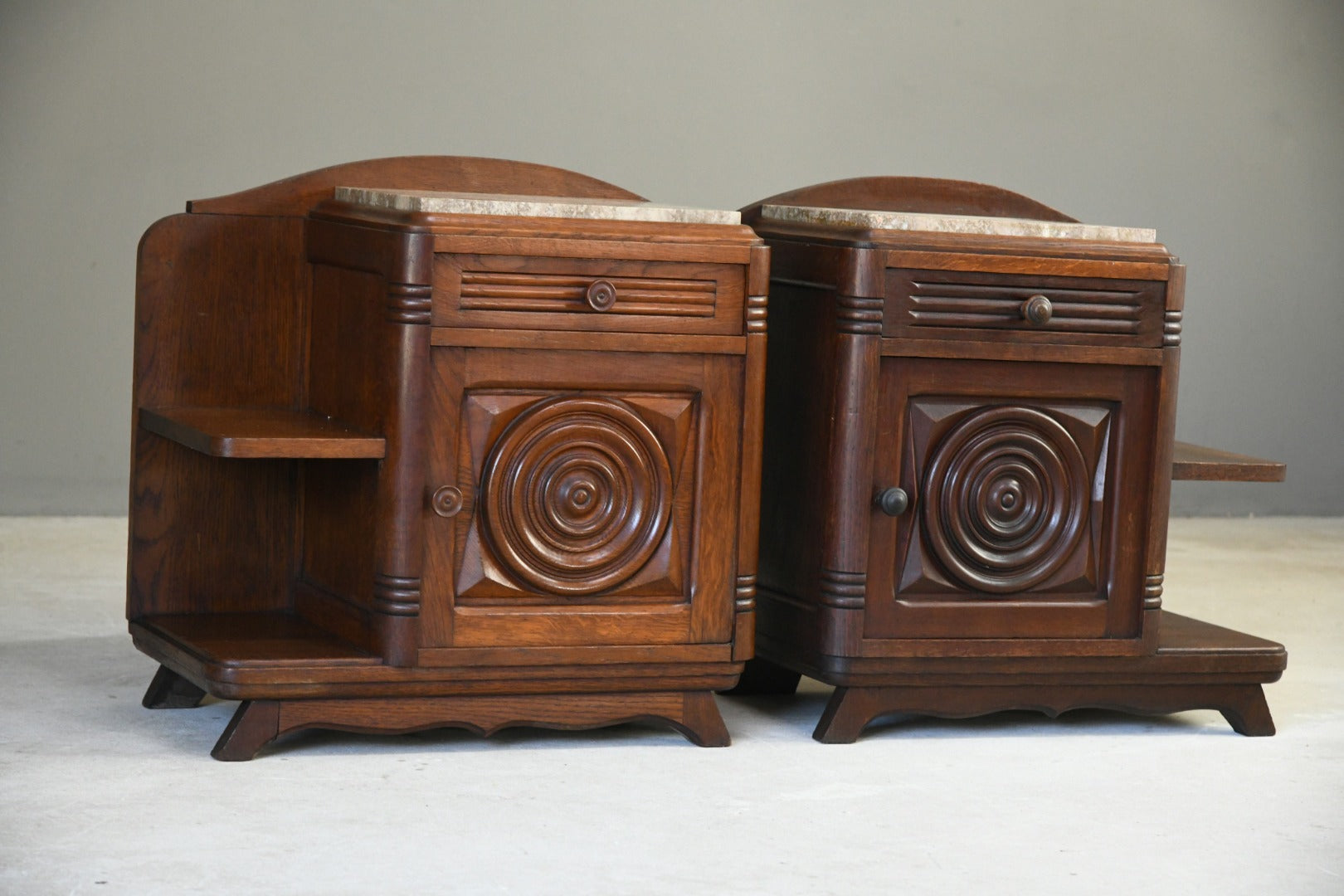 Early 20th Century Art Deco French Bedside Cabinets