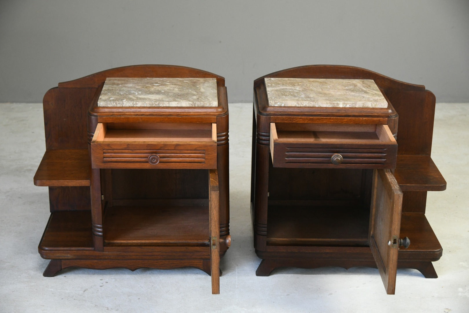 Early 20th Century Art Deco French Bedside Cabinets