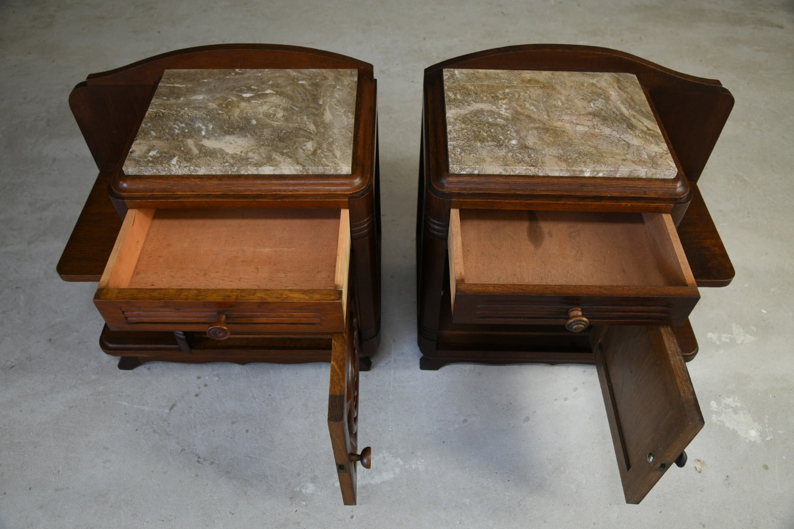 Early 20th Century Art Deco French Bedside Cabinets