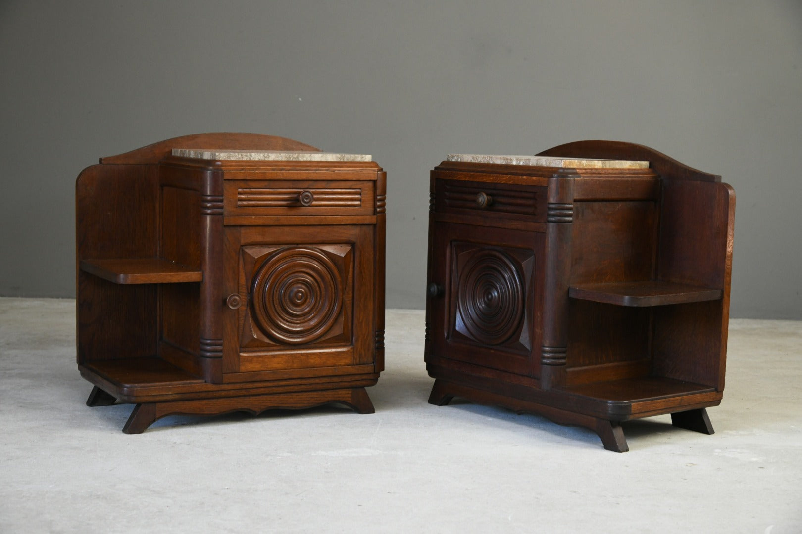 Early 20th Century Art Deco French Bedside Cabinets