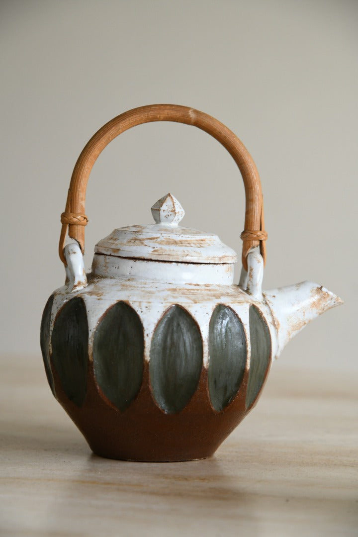 Glazed Earthenware Teapot Jug & Sugar Bowl