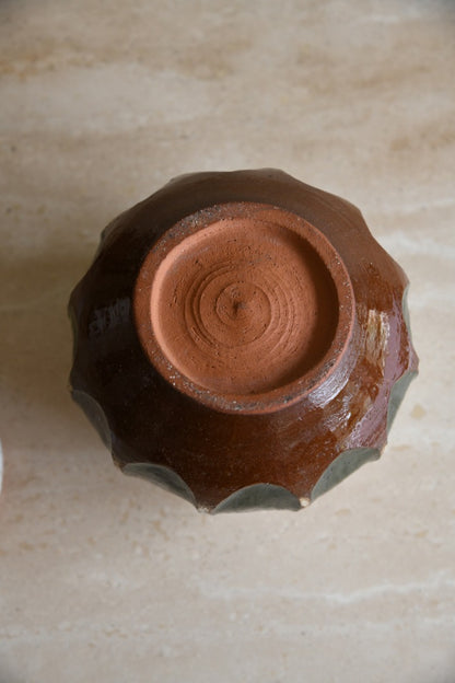 Glazed Earthenware Teapot Jug & Sugar Bowl