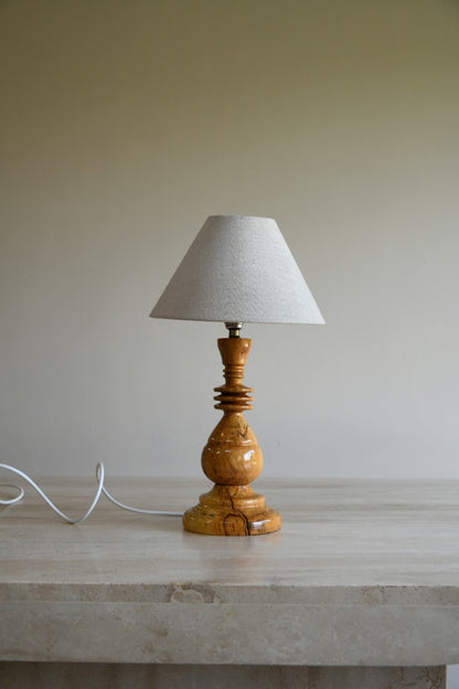 Turned Wooden Lamp