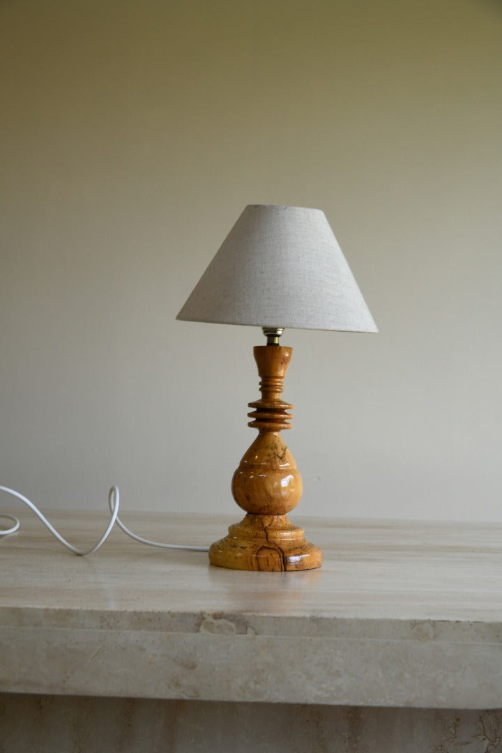 Turned Wooden Lamp