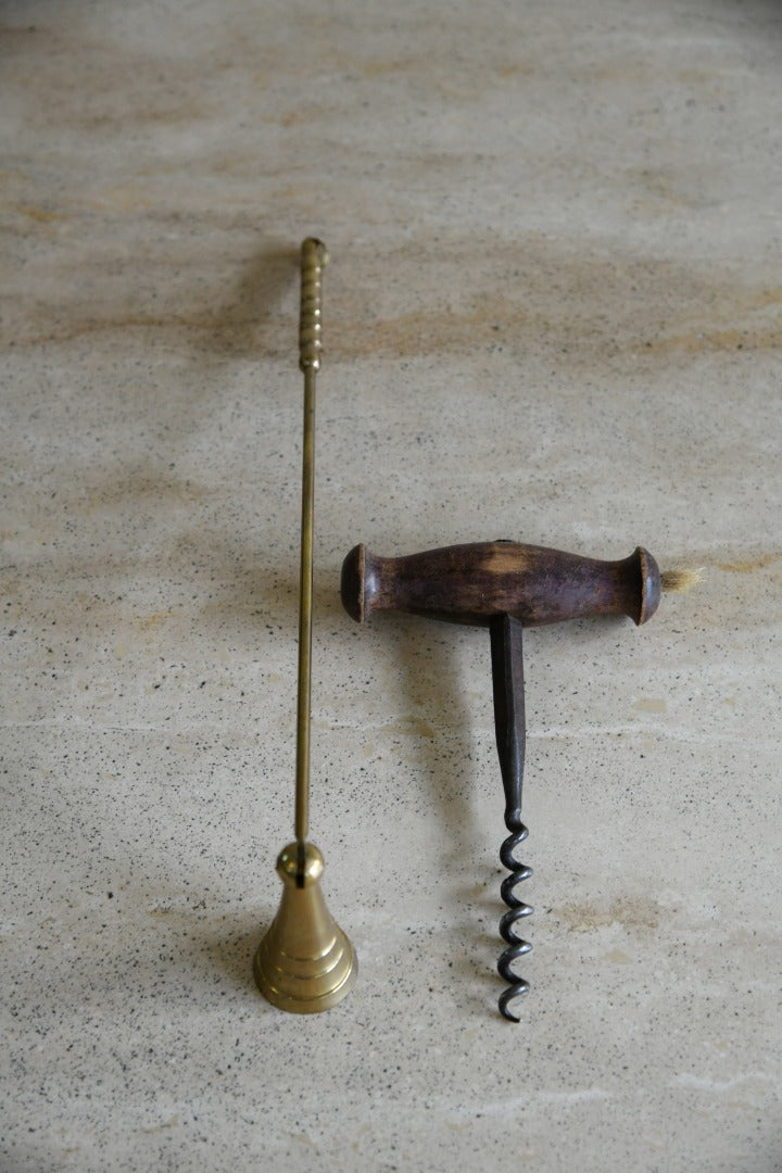 Antique Corkscrew & Candle Snuffer