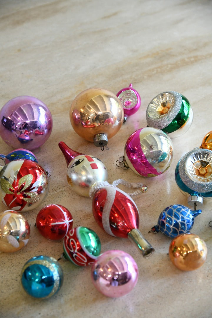 Collection Vintage Glass Christmas Tree Ornaments