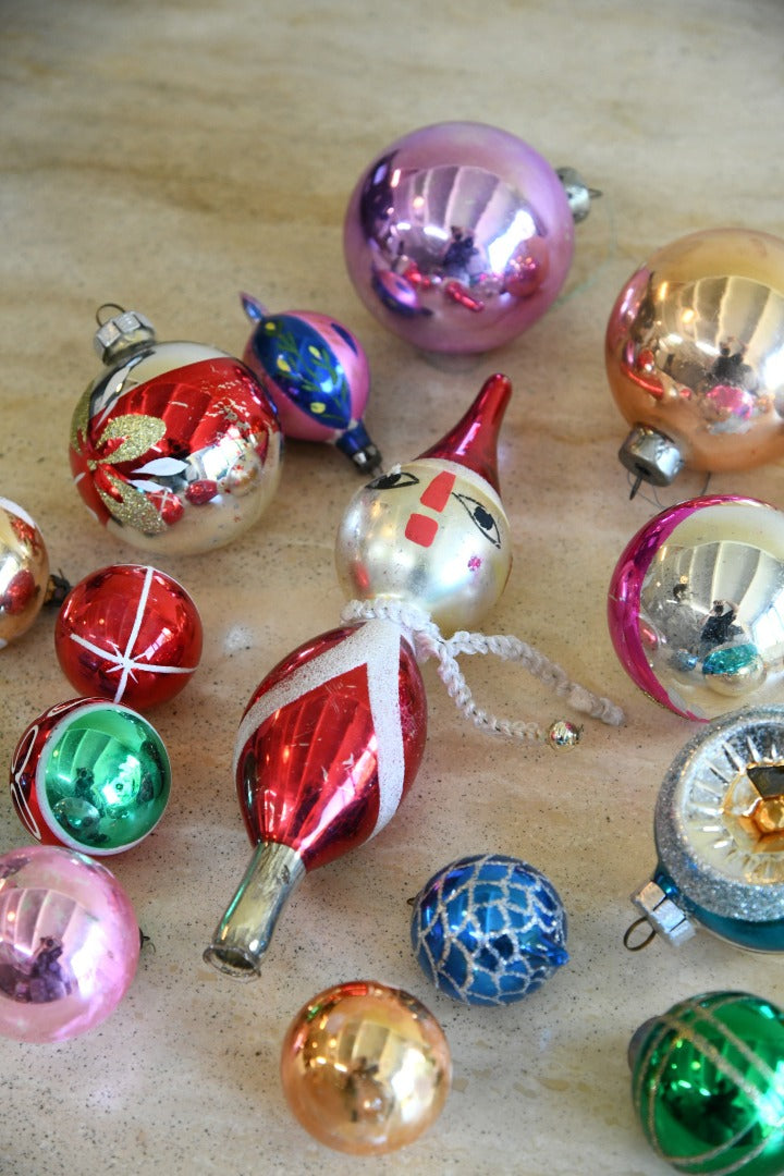 Collection Vintage Glass Christmas Tree Ornaments