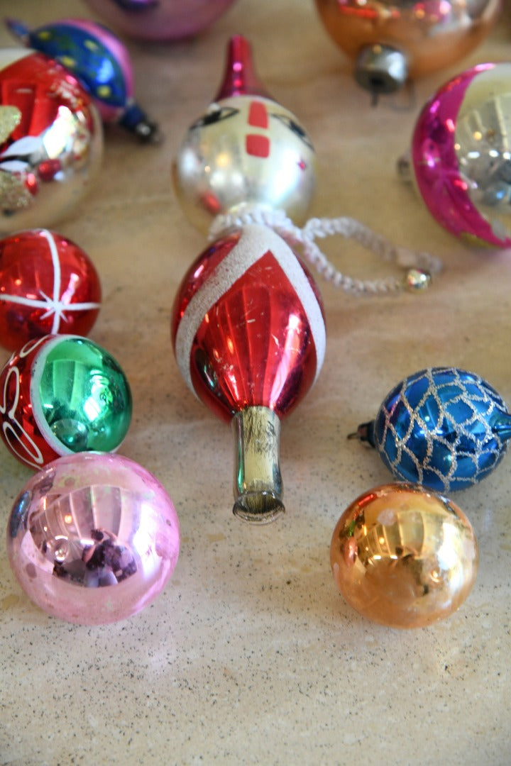 Collection Vintage Glass Christmas Tree Ornaments
