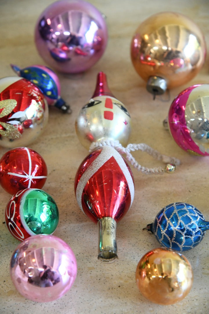 Collection Vintage Glass Christmas Tree Ornaments