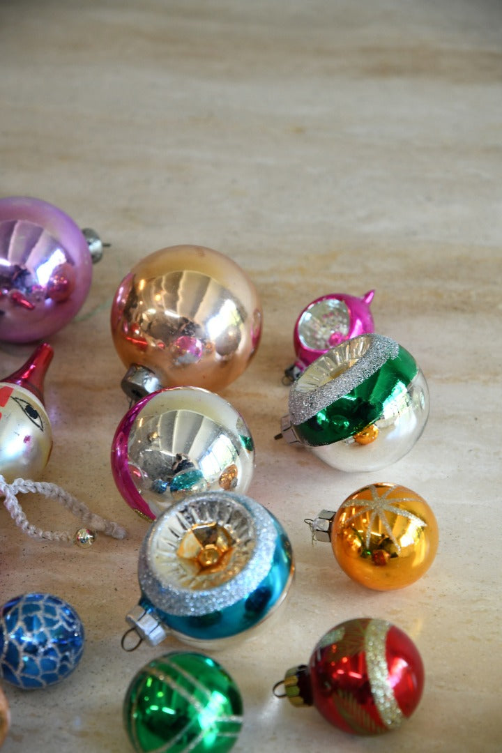 Collection Vintage Glass Christmas Tree Ornaments