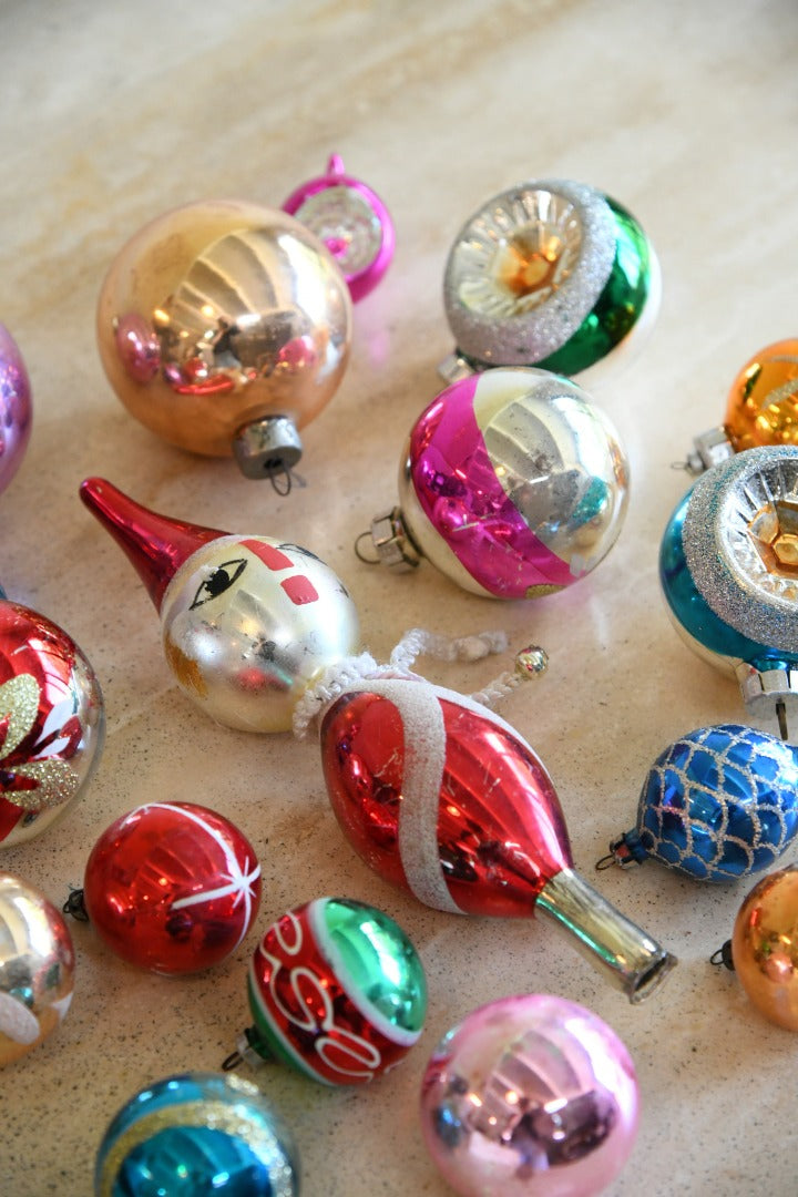 Collection Vintage Glass Christmas Tree Ornaments