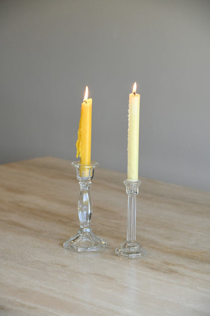 Vintage Glass Candlesticks