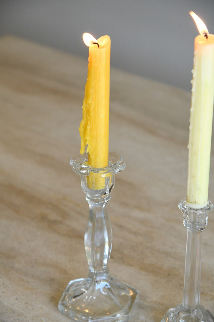 Vintage Glass Candlesticks