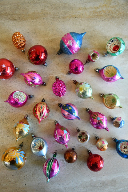 26 Vintage Glass Christmas Baubles