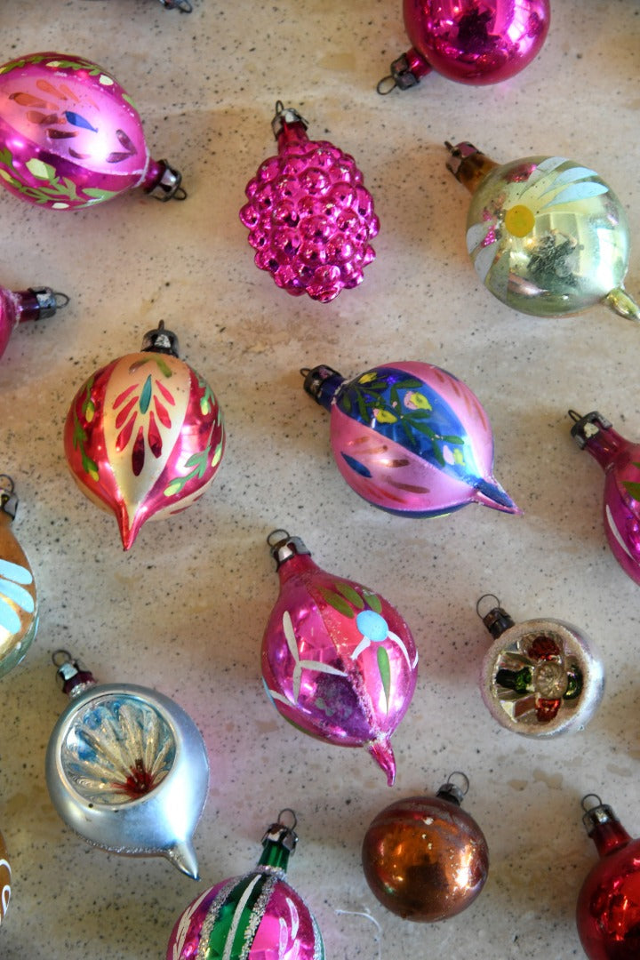 26 Vintage Glass Christmas Baubles