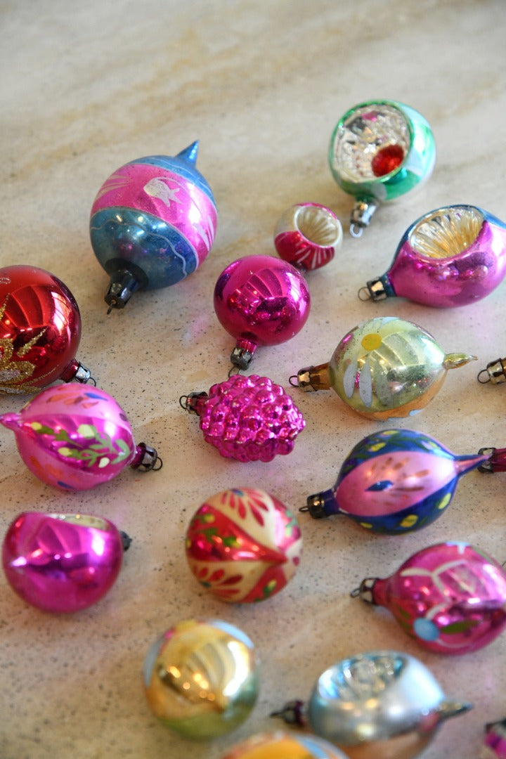 26 Vintage Glass Christmas Baubles