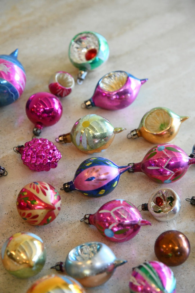 26 Vintage Glass Christmas Baubles