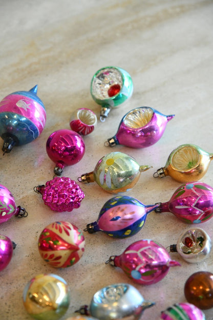 26 Vintage Glass Christmas Baubles