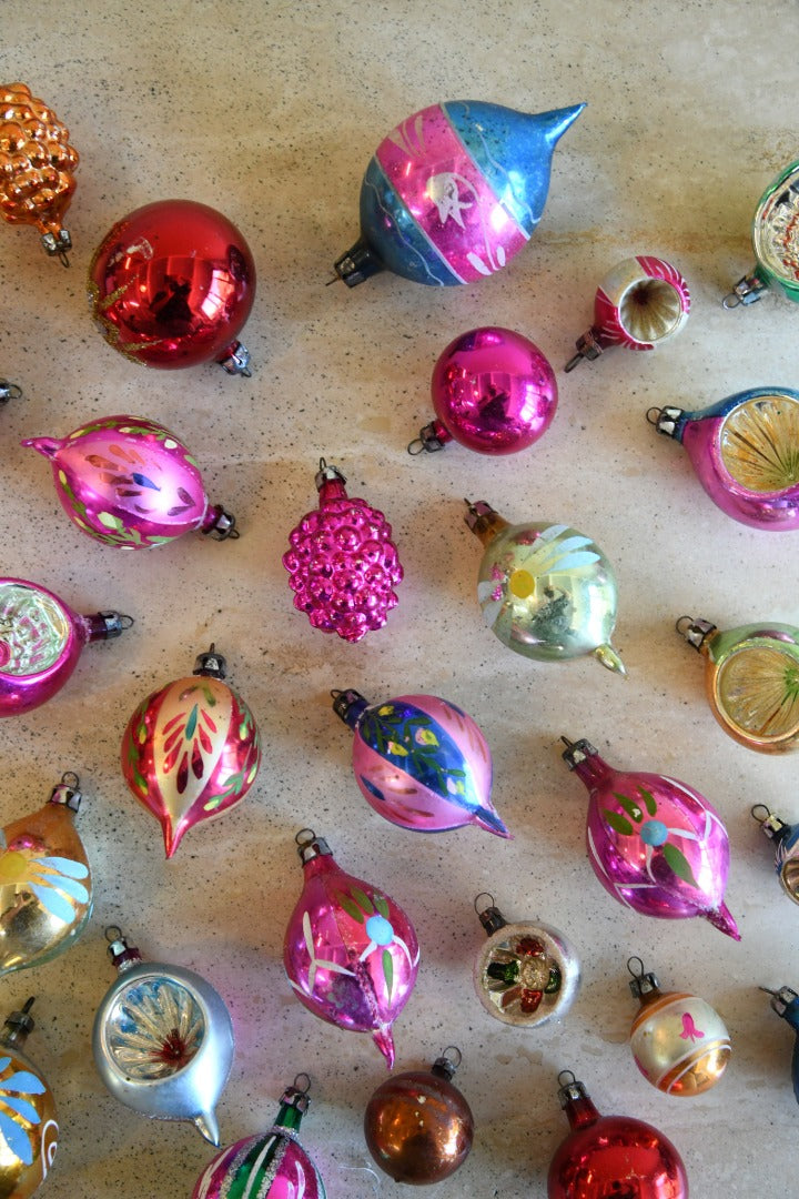 26 Vintage Glass Christmas Baubles