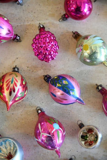 26 Vintage Glass Christmas Baubles