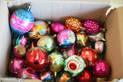 26 Vintage Glass Christmas Baubles