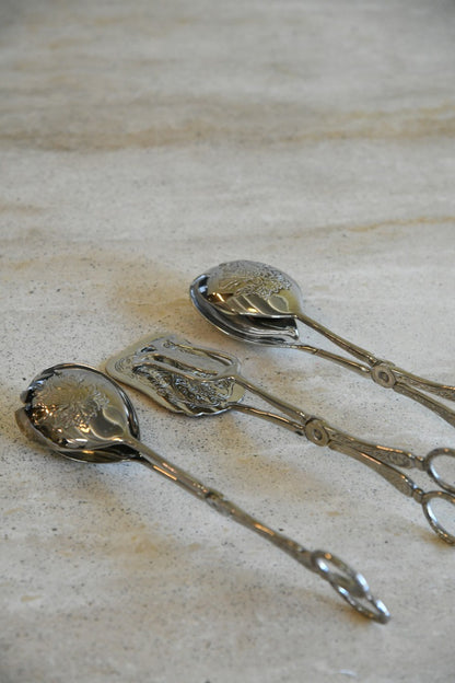 3 Pairs Pastry Tongs