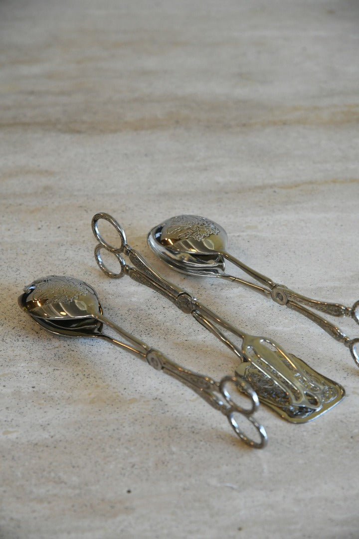 3 Pairs Pastry Tongs