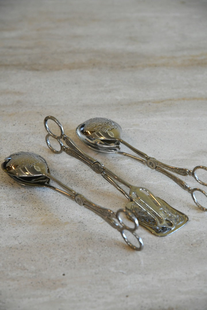 3 Pairs Pastry Tongs