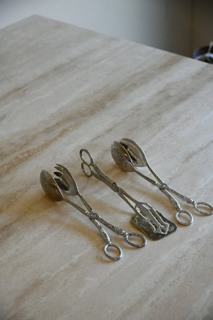 3 Pairs Pastry Tongs