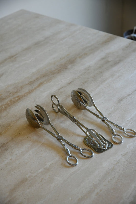 3 Pairs Pastry Tongs